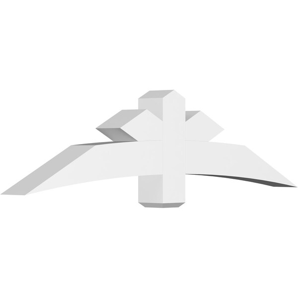 Ekena Millwork Alberta Architectural Grade PVC Gable Bracket, 72"W x 18"H x 6"D x 6"F, 6/12 Pitch GBP072X18X0606ALB00 - main